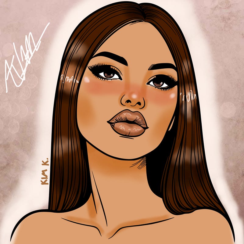 realistic woman with full lips