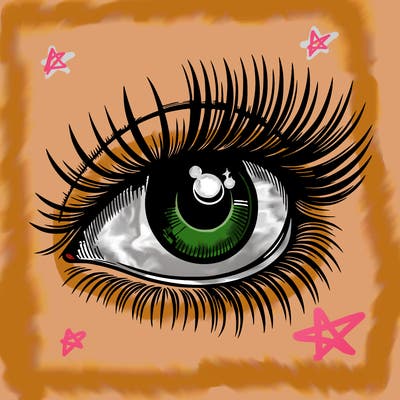 realistic eye long eylashes