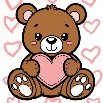teddy bear a holding heart