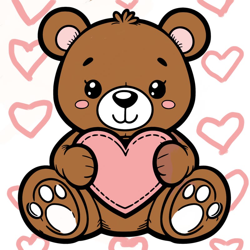 teddy bear a holding heart