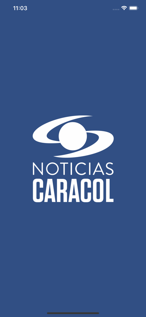 Noticias Caracol news app splash screen with logo