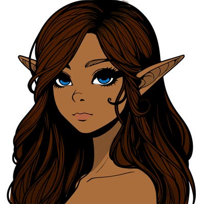 elf girl realistic dark fantasy