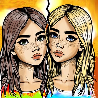 realistic girl split