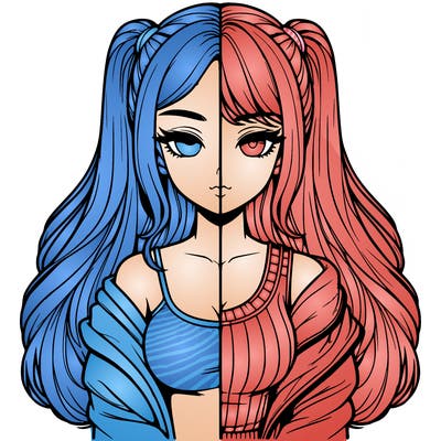 realistic girl split