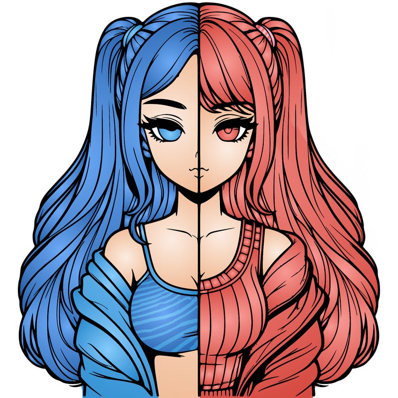 realistic girl split