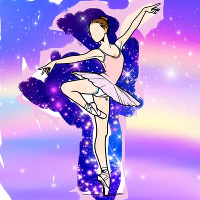 realistic person doing ballet