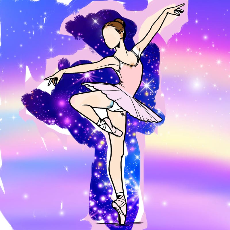 realistic person doing ballet