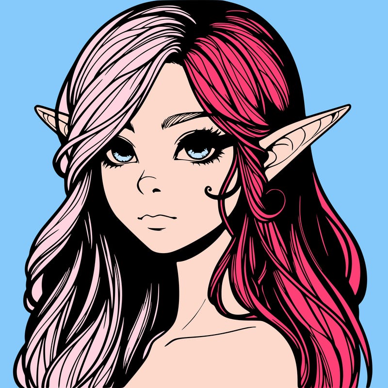 elf girl realistic dark fantasy