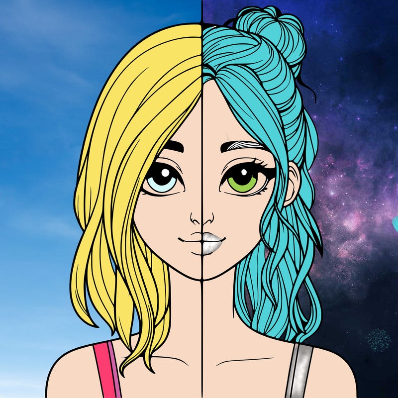 realistic girl split