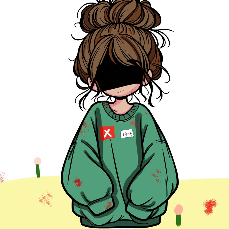 girl with baggy sweatshirt and messy bun