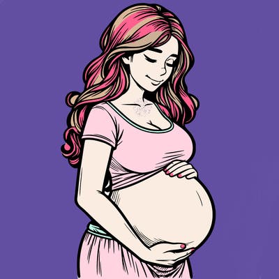 woman heavily pregnant realistic