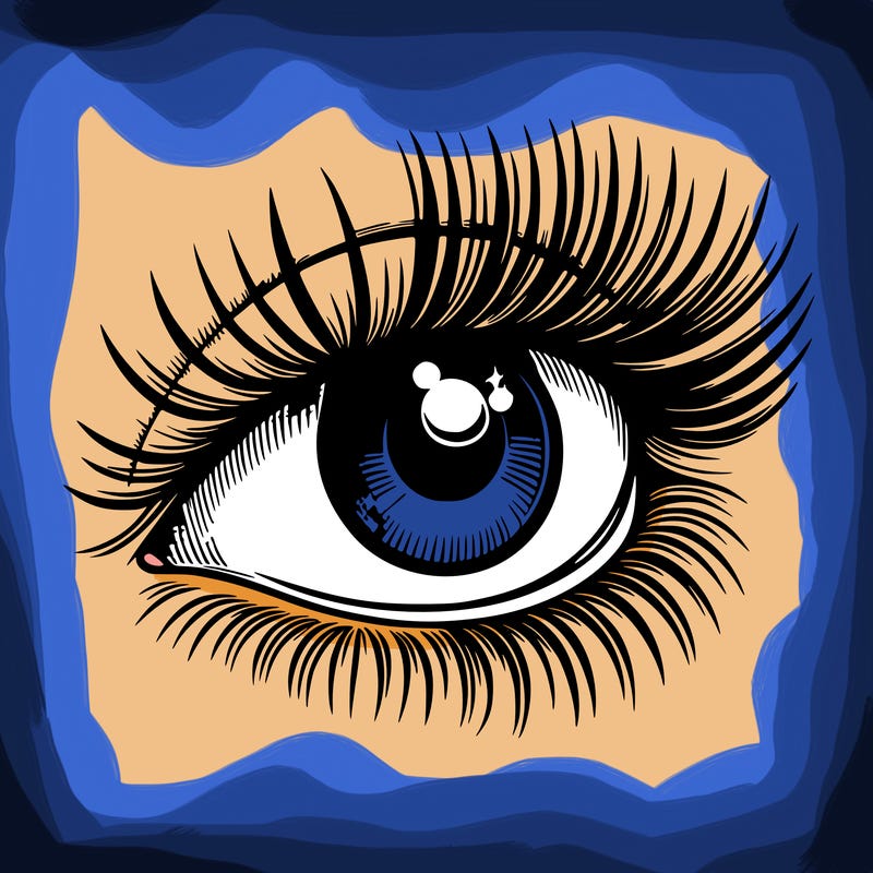 realistic eye long eylashes