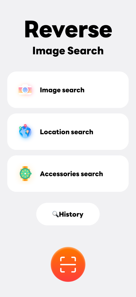 Buster AI - Buster AI app interface showing image location and accessories search options