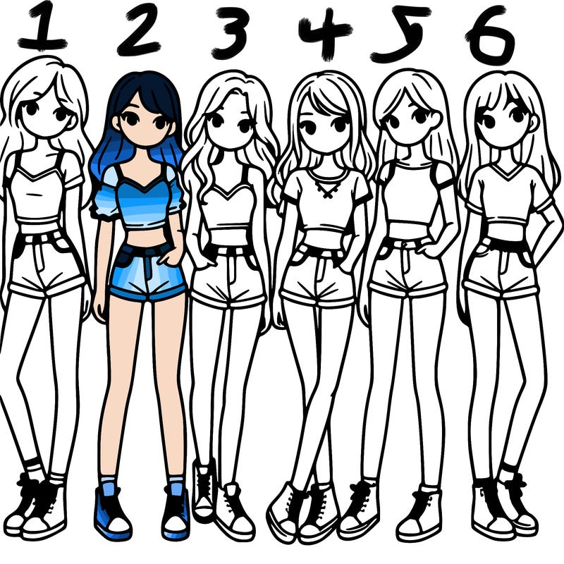 a group of girls wearing crop tops and shorts