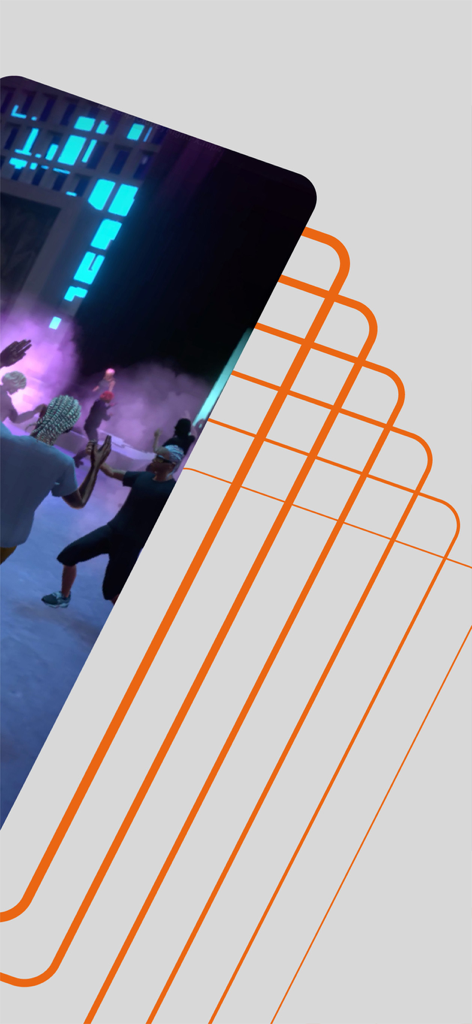 CLVBS - 3D avatars dancing and socializing in an immersive virtual music venue with neon lighting