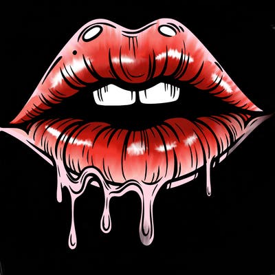 lips that look realistic and drip