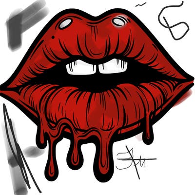 lips that look realistic and drip