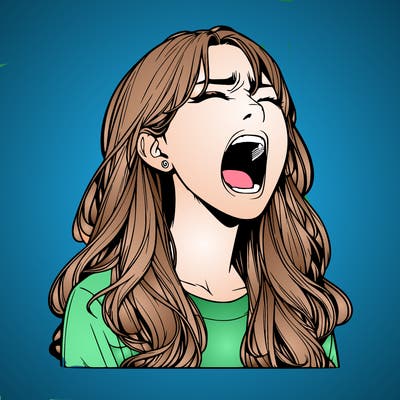 screaming realistic, girl