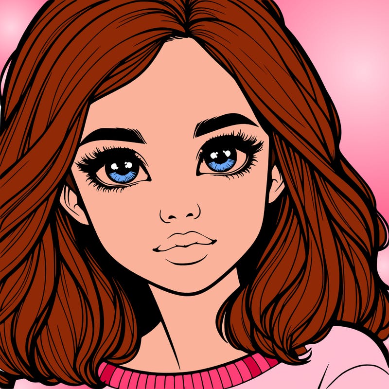 realistic girl whith cute eyes