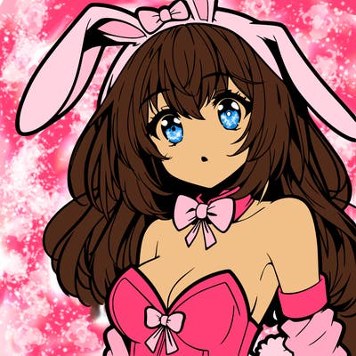 anime girl in bunny costume