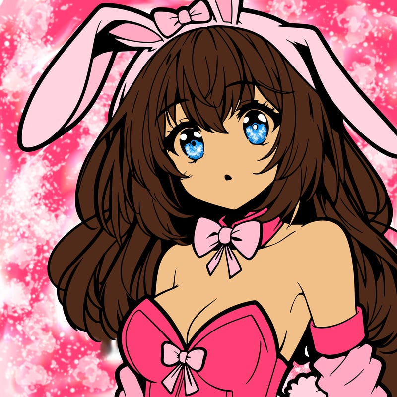 anime girl in bunny costume