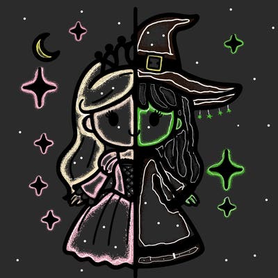 split princess and witch