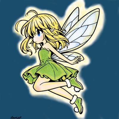 manga fairy flying