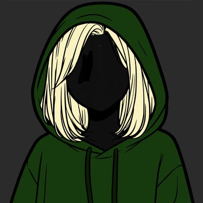 a faceless girl in a hoddie