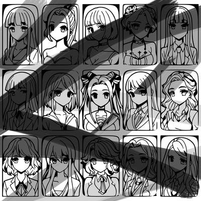 girls that look diffrent anime