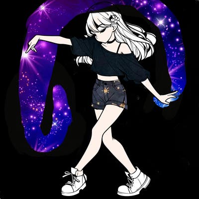 realistic girl danceing