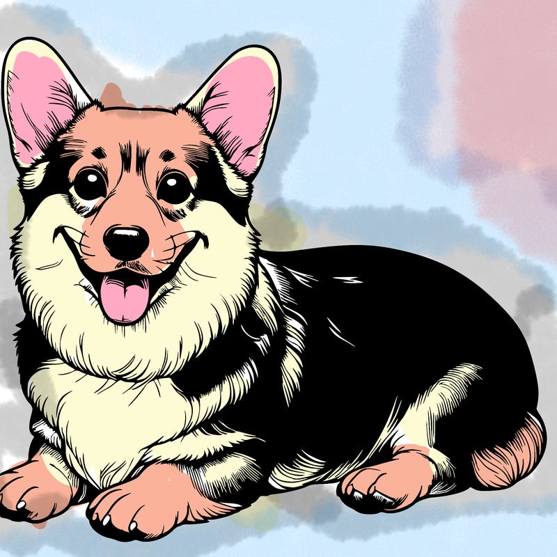 realistic corgi