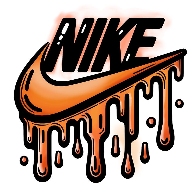 dripping nike logo