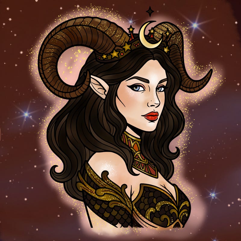 capricorn (goddess) - head to shoulders