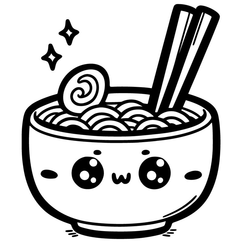 kawaii ramen soup