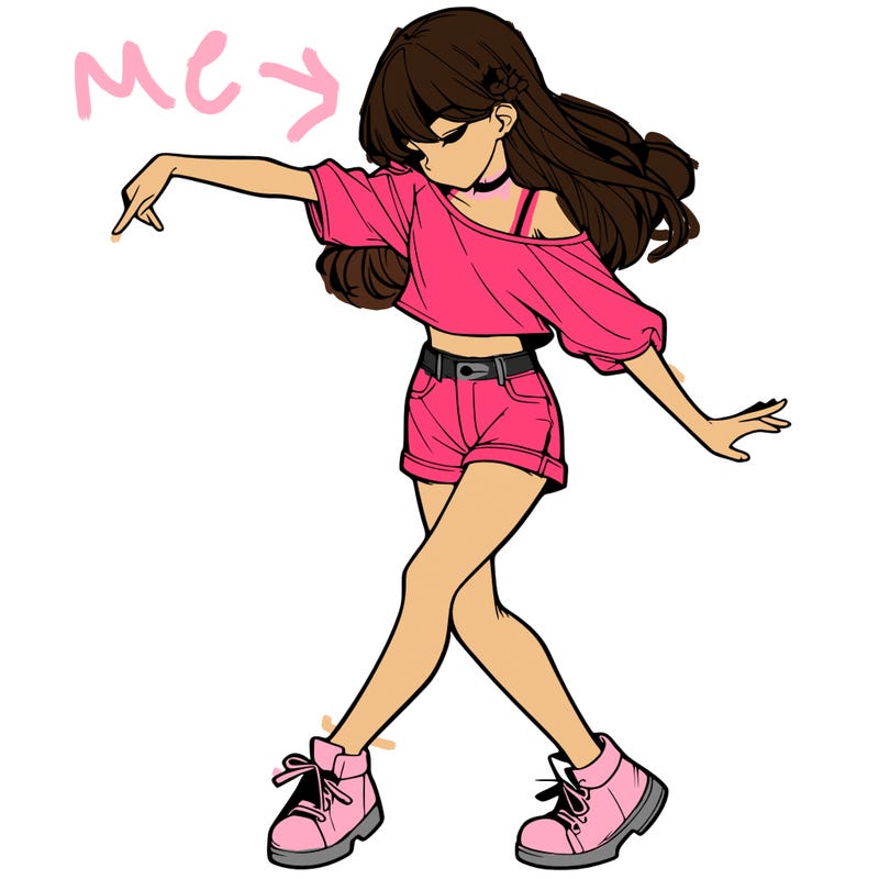 realistic girl danceing