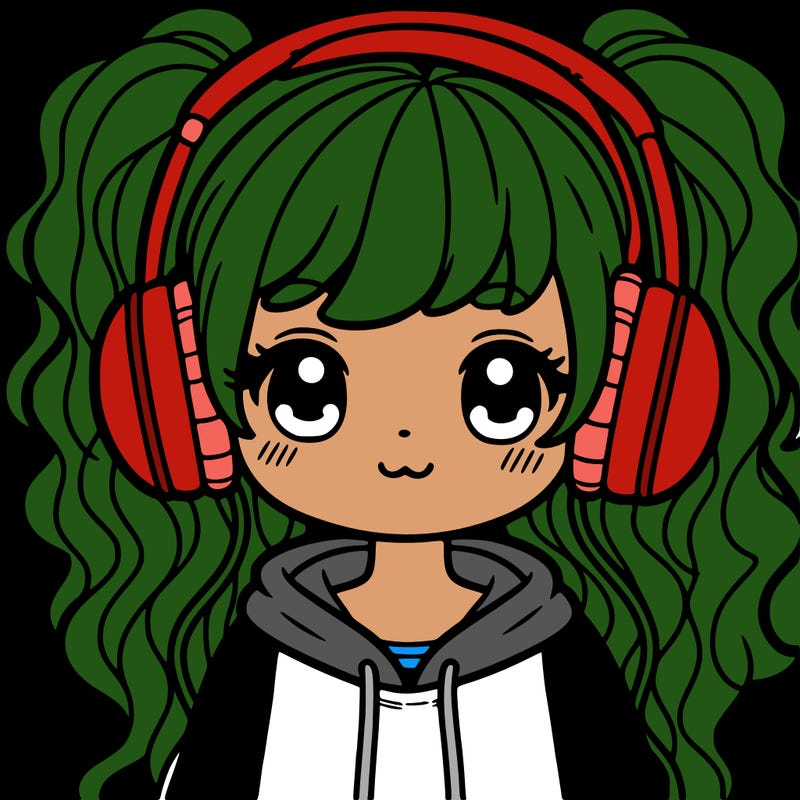 girl with headphones