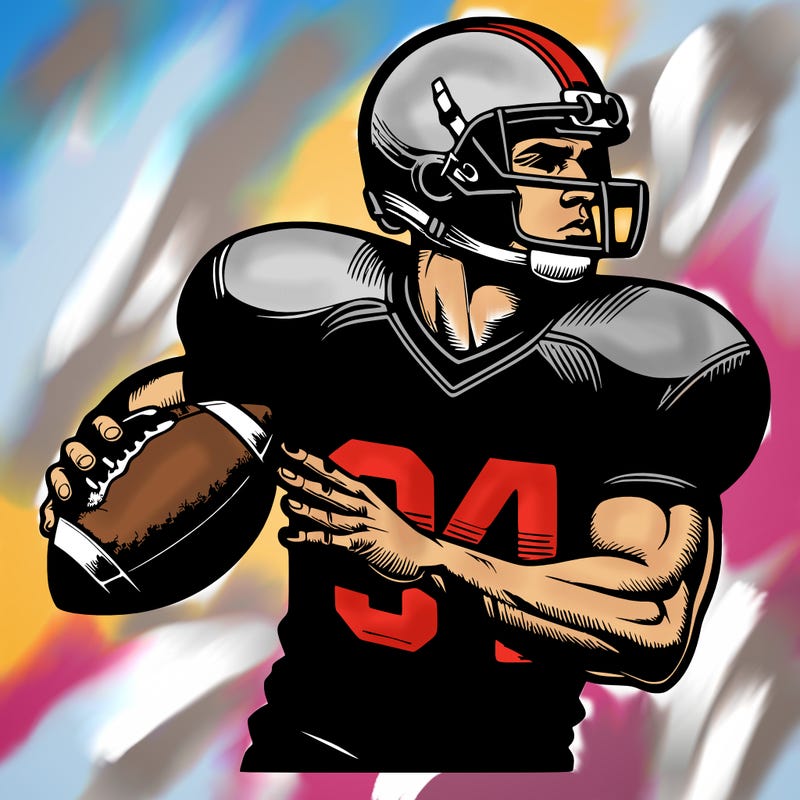 realistic football player