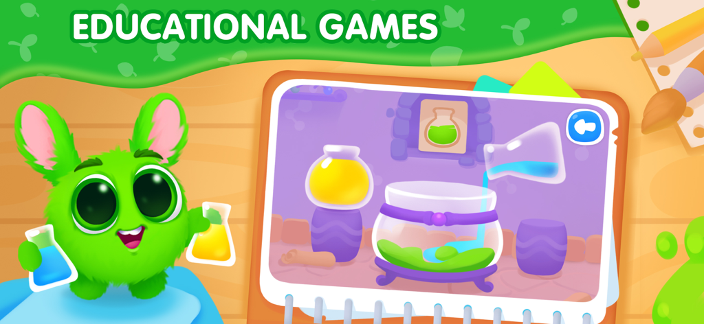 Colors learning Preschool game - Juego educativo de aprendizaje de colores para niños con el personaje Fluffy