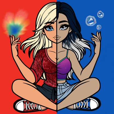 realistic girl split