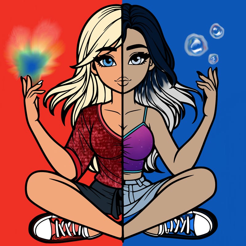 realistic girl split