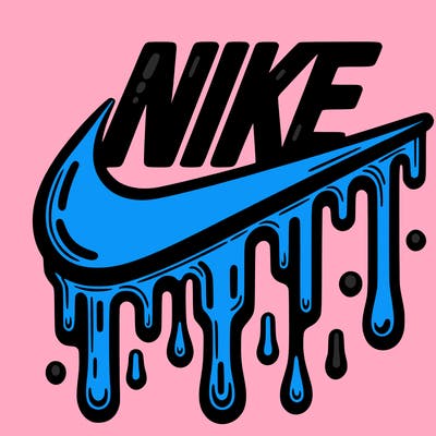 dripping nike logo