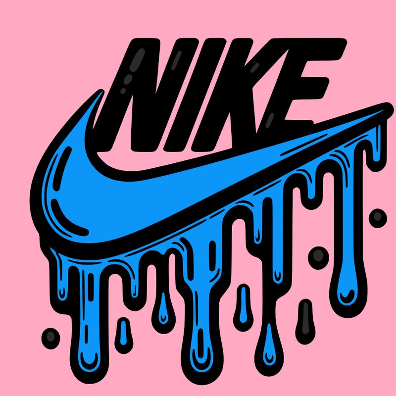 dripping nike logo