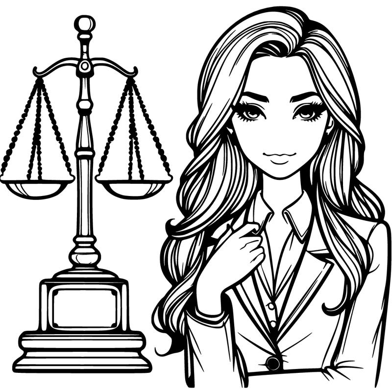 a beautiful and stylish female lawyer