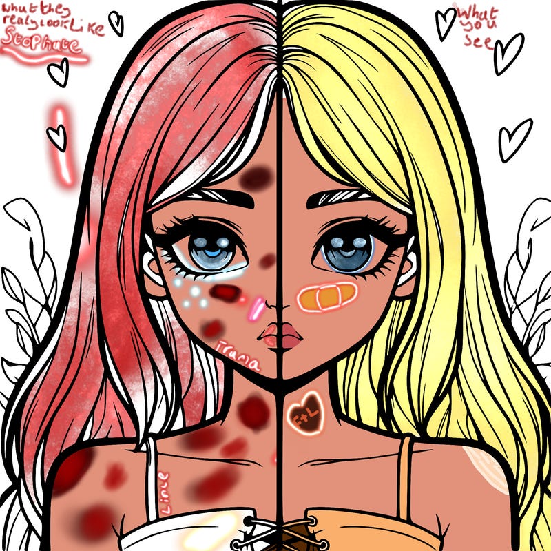 realistic girl split