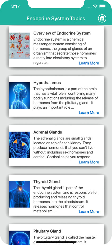 Anatomy : Endocrine System - Education App | MWM