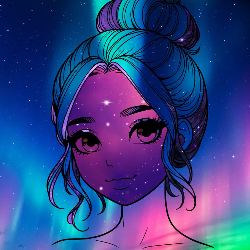 realistic pretty girl with hair in bun