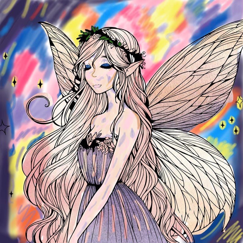 ethereal realistic fairy girl
