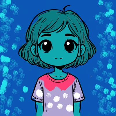 short girl with short hair