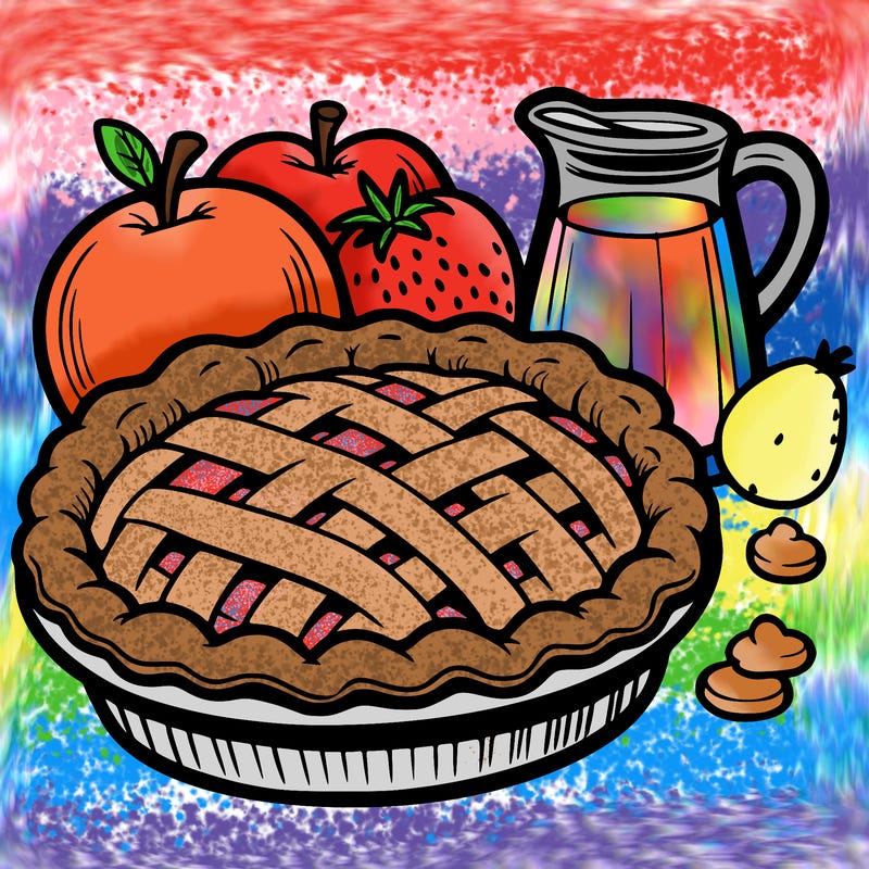 a pie of food