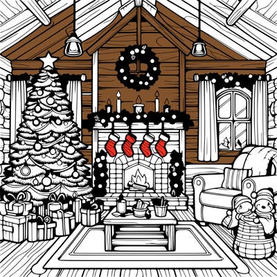 christmas house interior